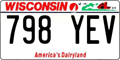 WI license plate 798YEV