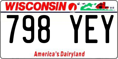 WI license plate 798YEY