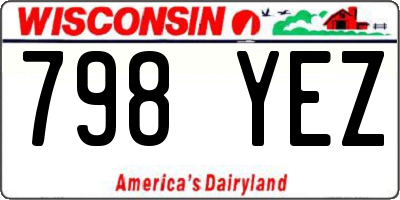 WI license plate 798YEZ