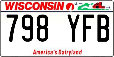 WI license plate 798YFB