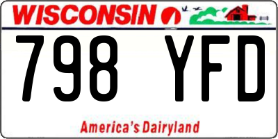 WI license plate 798YFD