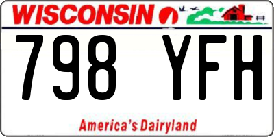 WI license plate 798YFH