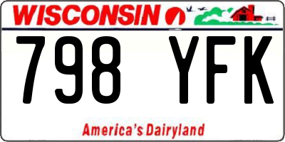 WI license plate 798YFK