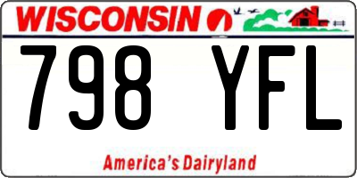 WI license plate 798YFL