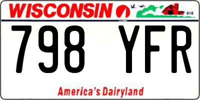 WI license plate 798YFR