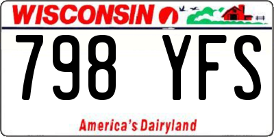 WI license plate 798YFS