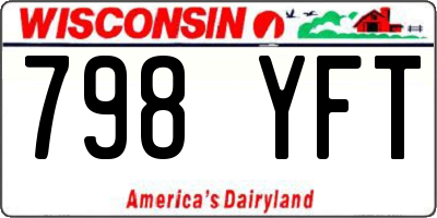 WI license plate 798YFT