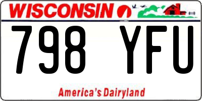 WI license plate 798YFU