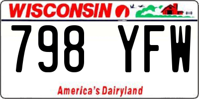 WI license plate 798YFW