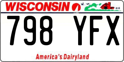 WI license plate 798YFX
