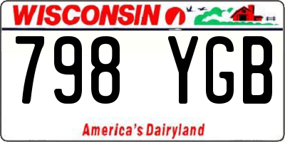 WI license plate 798YGB