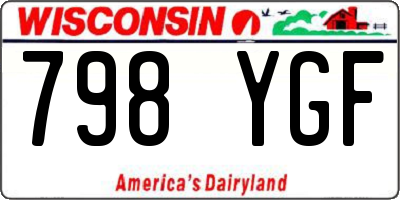 WI license plate 798YGF