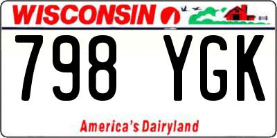 WI license plate 798YGK