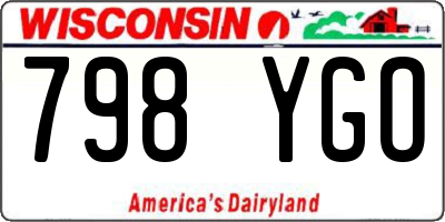 WI license plate 798YGO