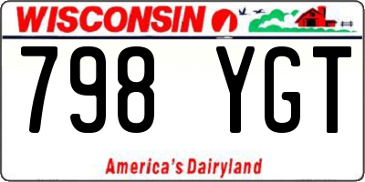 WI license plate 798YGT