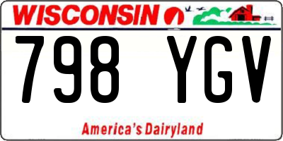 WI license plate 798YGV