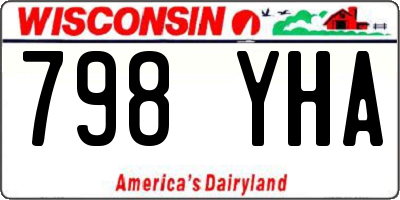 WI license plate 798YHA