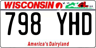 WI license plate 798YHD