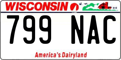 WI license plate 799NAC