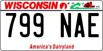 WI license plate 799NAE