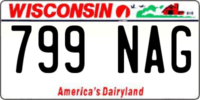 WI license plate 799NAG