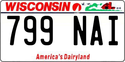 WI license plate 799NAI