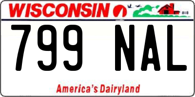 WI license plate 799NAL
