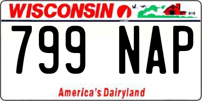 WI license plate 799NAP