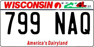 WI license plate 799NAQ