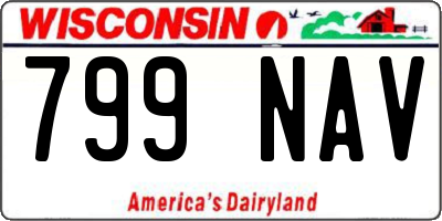 WI license plate 799NAV