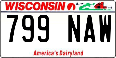 WI license plate 799NAW