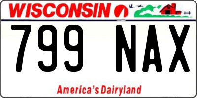 WI license plate 799NAX
