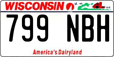 WI license plate 799NBH