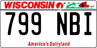 WI license plate 799NBI