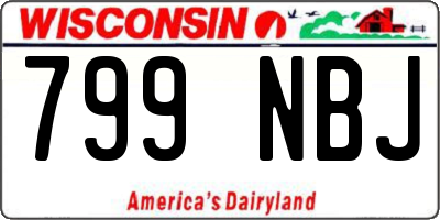 WI license plate 799NBJ