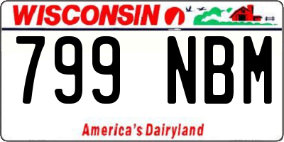 WI license plate 799NBM