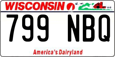 WI license plate 799NBQ