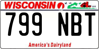 WI license plate 799NBT
