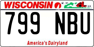 WI license plate 799NBU