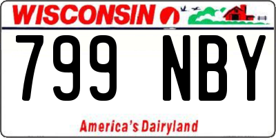 WI license plate 799NBY