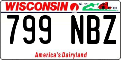 WI license plate 799NBZ