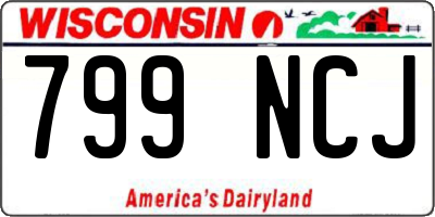 WI license plate 799NCJ
