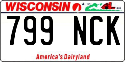 WI license plate 799NCK