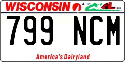 WI license plate 799NCM