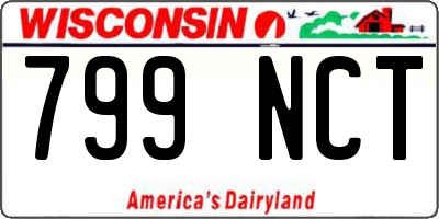 WI license plate 799NCT