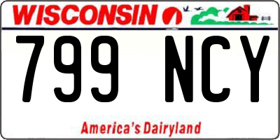 WI license plate 799NCY