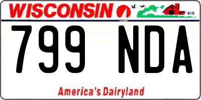 WI license plate 799NDA
