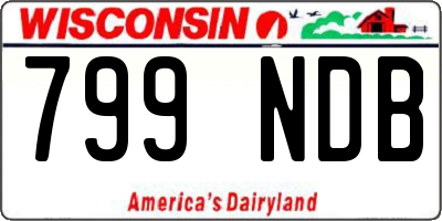 WI license plate 799NDB
