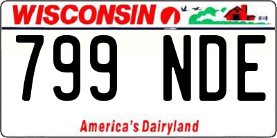 WI license plate 799NDE