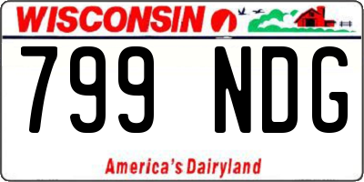 WI license plate 799NDG